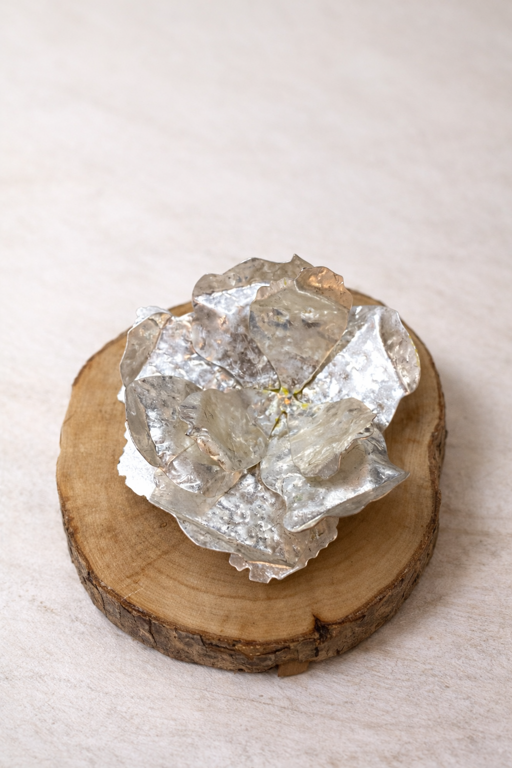 Collar Flor Artesanal en Plata SISUPIERAS