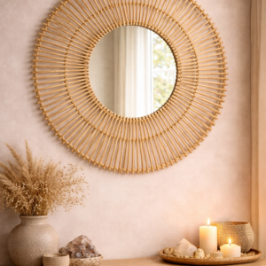 Espejo de fibras naturales Bombü ( 80 x 30 CM )