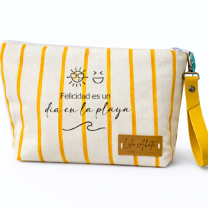 Neceser Felicidad Playa Rayado Amarillo