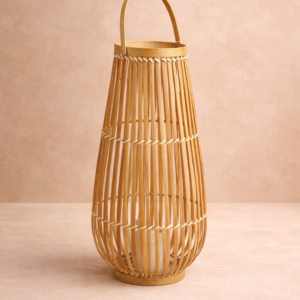 Lámpara Bohemia de Bambú Natural ( 47 x 24 CM )