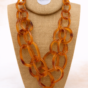 Collar De Resina Color Ámbar SISUPIERAS