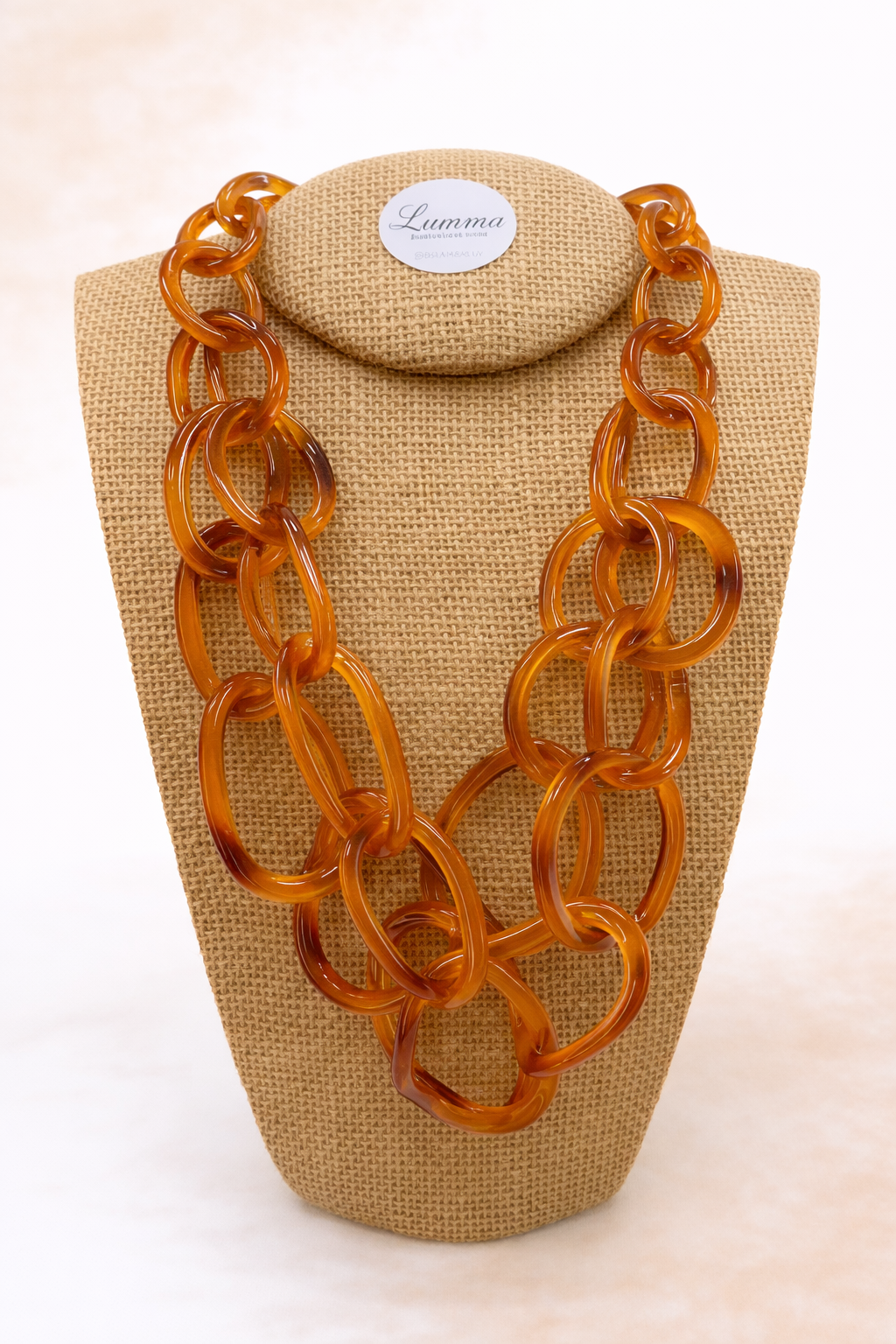 Collar De Resina Color Ámbar SISUPIERAS