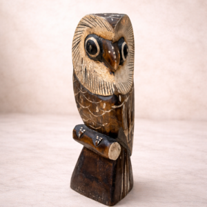 Búho Decorativo Artesanal de Madera