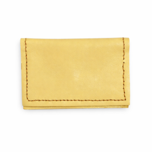 Monedero de Cuero Amarillo Natural – Lola Bate