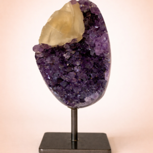 Amatista con Calcita en Base Minimalista ( 16 X 6 CM )