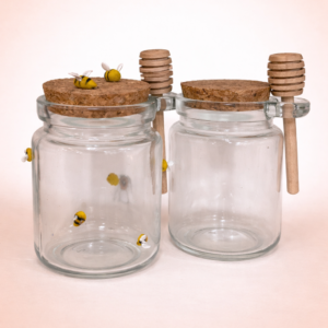 Frasco de Miel con Cuchara de Madera