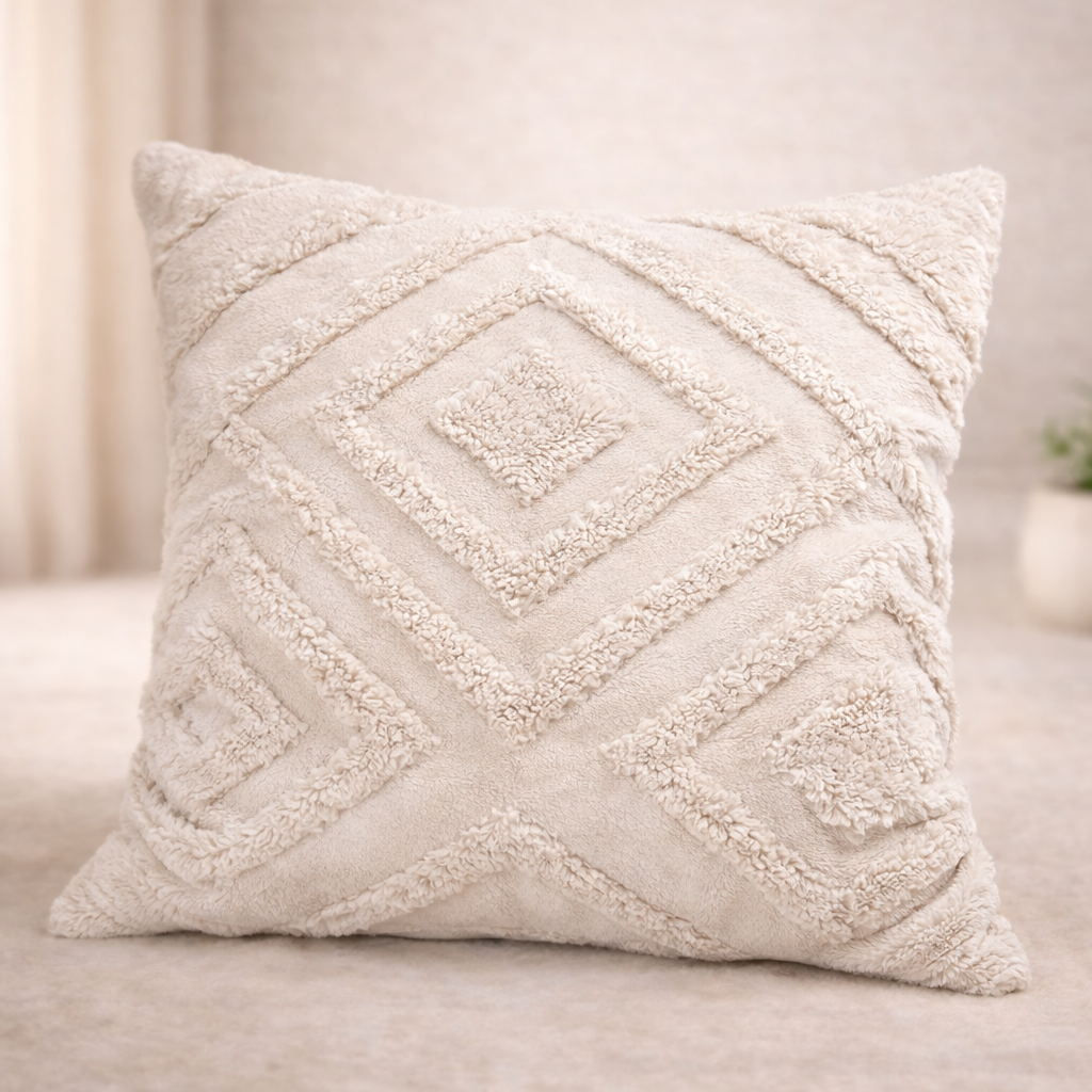 Almohadón Boho Texturado “Relieve Natural” ( 45 X 45 CM )