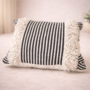 Almohadón Boho Texturado “Contraste Natural” ( 45 X 40 )