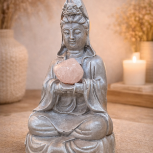 Buda de la Serenidad con Cuarzo Rosa ( 11 CM )