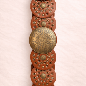 Cinto Boho Medallón — Terracota & Dorado