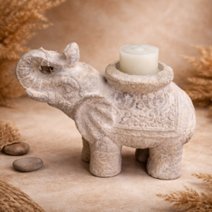 Porta Vela Elefante “Protección y Abundancia” ( 31 x 28 CM )