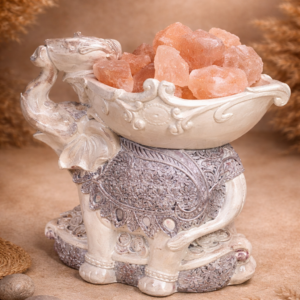 Elefante Decorativo con Sales del Himalaya “Energía y Armonización” ( 30 x 29 CM )