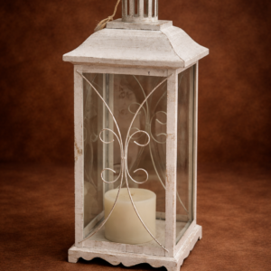 Farol Vintage Blanco Tamaño Grande ( 60 X 23 CM )