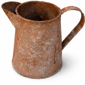 Jarra Rústica Vintage de Hierro ( 14 X 11 CM )