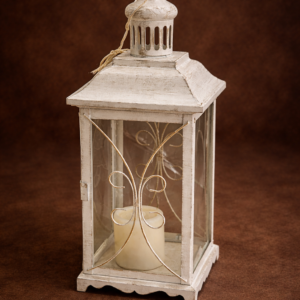 Farol Vintage Blanco Tamaño Mediano ( 43 X 17 CM )