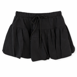 Pollera Short Negra Fruncida con Volumen talle M/S