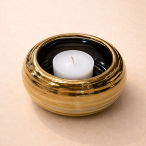 Porta Vela Dorado Minimalista (16 X 8 CM )