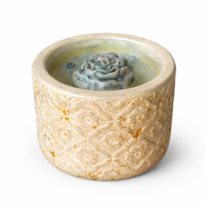 Vela Decorativa “Flor de Calma” en Cuenco Cerámico ( 9 X 10 CM )