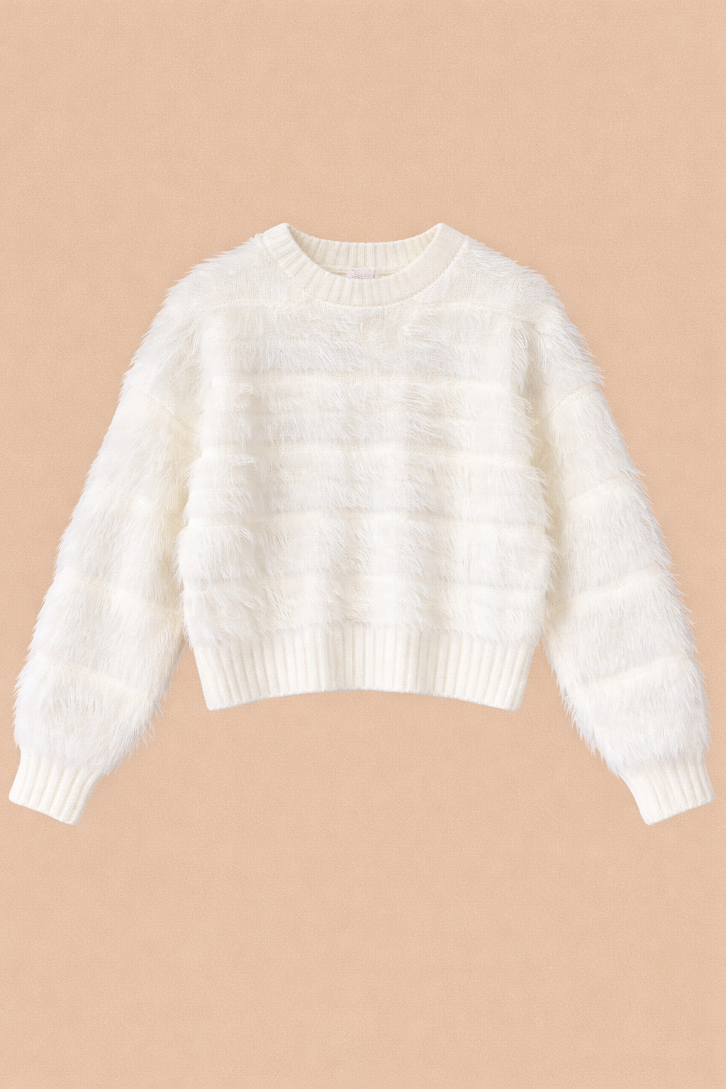 Suéter Peludo color Blanco Talle S