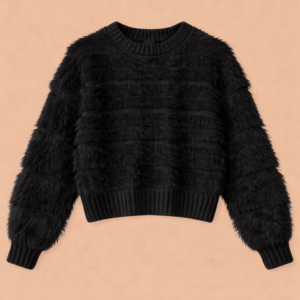 Suéter Peludo color Negro Talle S