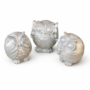 Set de Búhos Plateados “Sabiduría y Protección”