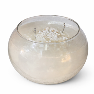 Vela Premium de Cristal “Luz Pura” con Minerales