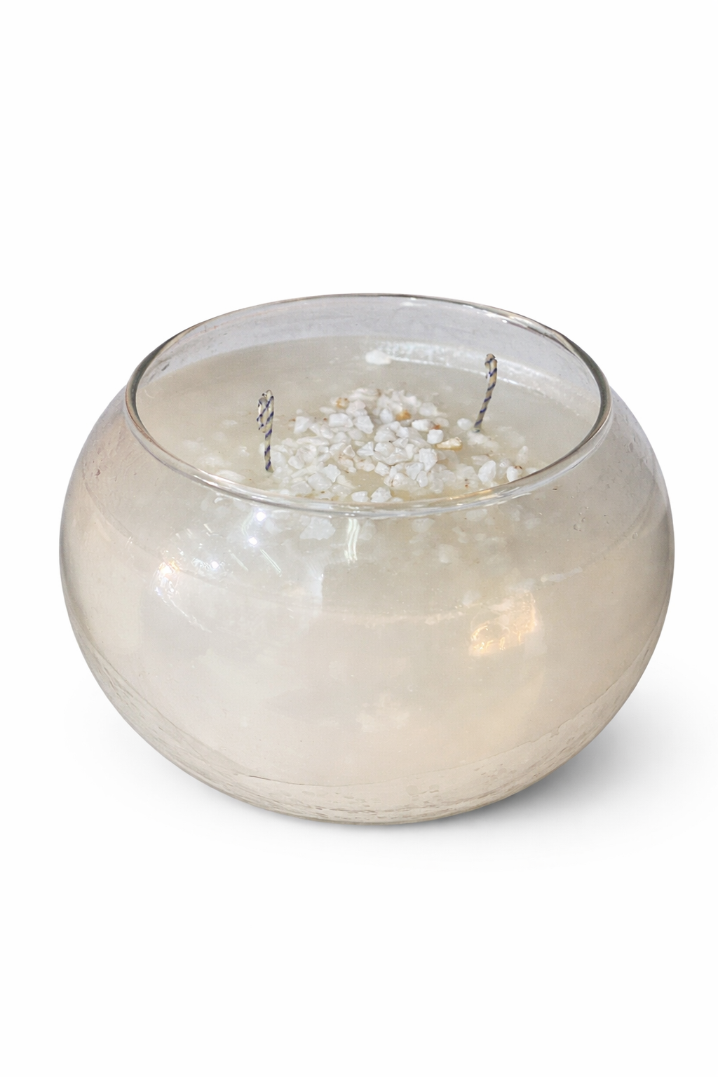 Vela Premium de Cristal “Luz Pura” con Minerales