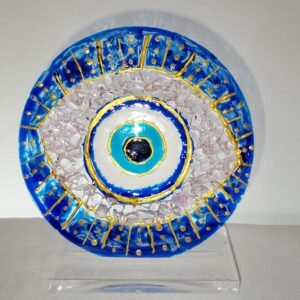 OJO TURCO EN CUARZO CRISTAL / 12 CM / ANDROMEDA ART STUDIO