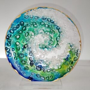 OLA DISEÑADA EN CUARZO CRISTAL / 20 CM / ANDROMEDA ART STUDIO